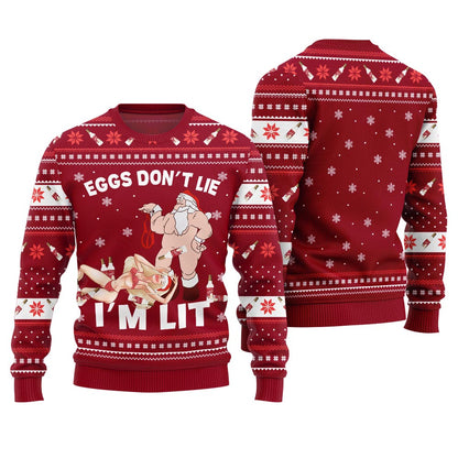 Cheeky Drink Till Eggnog Naughty Ugly Christmas Sweater