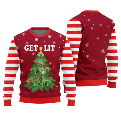 Cheeky Get Lit Clitmas Ugly Christmas Sweater For Women