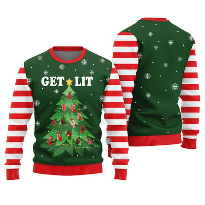 Cheeky Get Lit Clitmas Ugly Christmas Sweater For Women