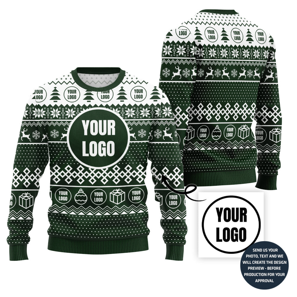 Cheerful Custom Logo For Group Xmas Sweater