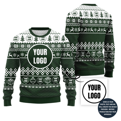 Cheerful Custom Logo For Group Xmas Sweater