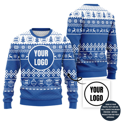 Cheerful Custom Logo For Group Xmas Sweater