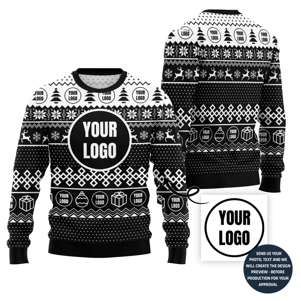 Cheerful Custom Logo For Group Xmas Sweater