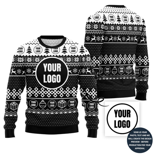 Cheerful Custom Logo For Group Xmas Sweater