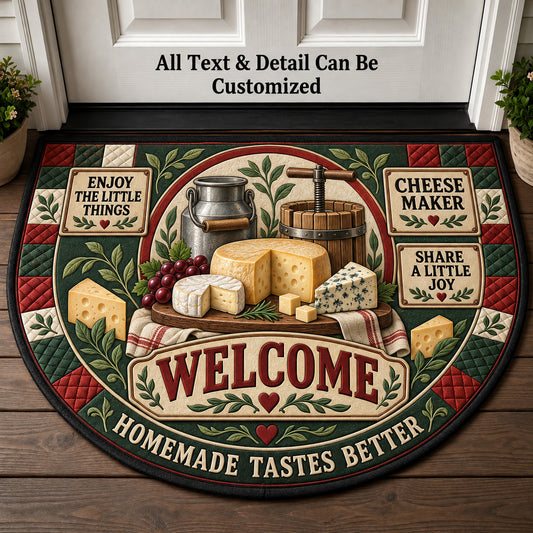 Cheese Maker Personalized Half Round Mat | 5To9Vibe