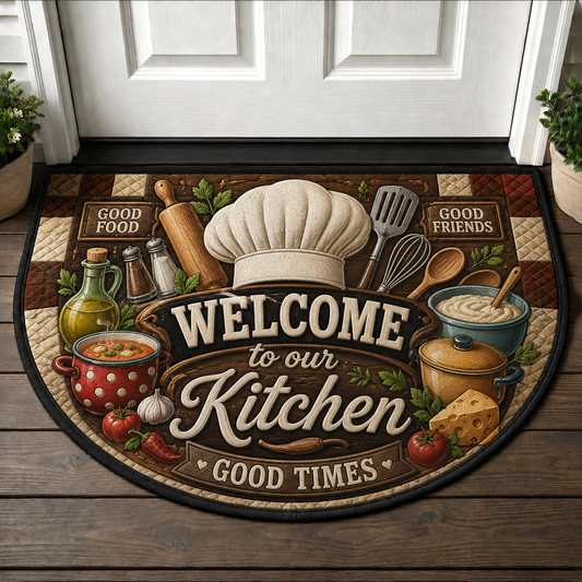 Welcome To The Kitchen Chef Doormat - Culinary Master Cooking Welcome Mat - 5to9vibe