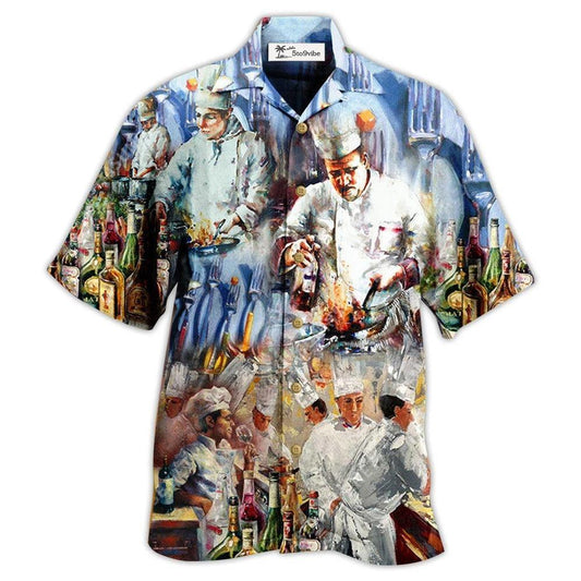 Hawaiian Shirt / Adults / S Chef To Make Magic With Knives And Fire - Hawaiian Shirt 