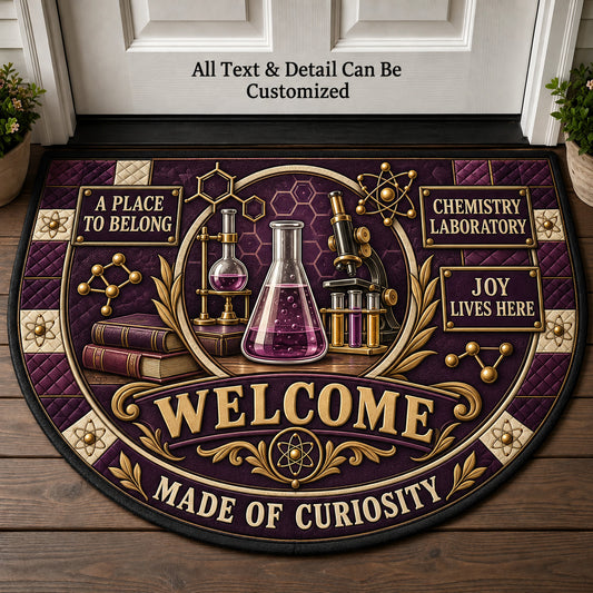 Chemistry Laboratory Personalized Half Round Mat | 5To9Vibe