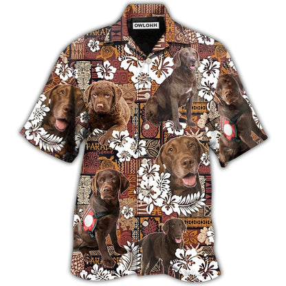 Hawaiian Shirt / Adults / S Chesapeake Bay Retriever Dog Tropical Floral Vintage - Hawaiian Shirt 