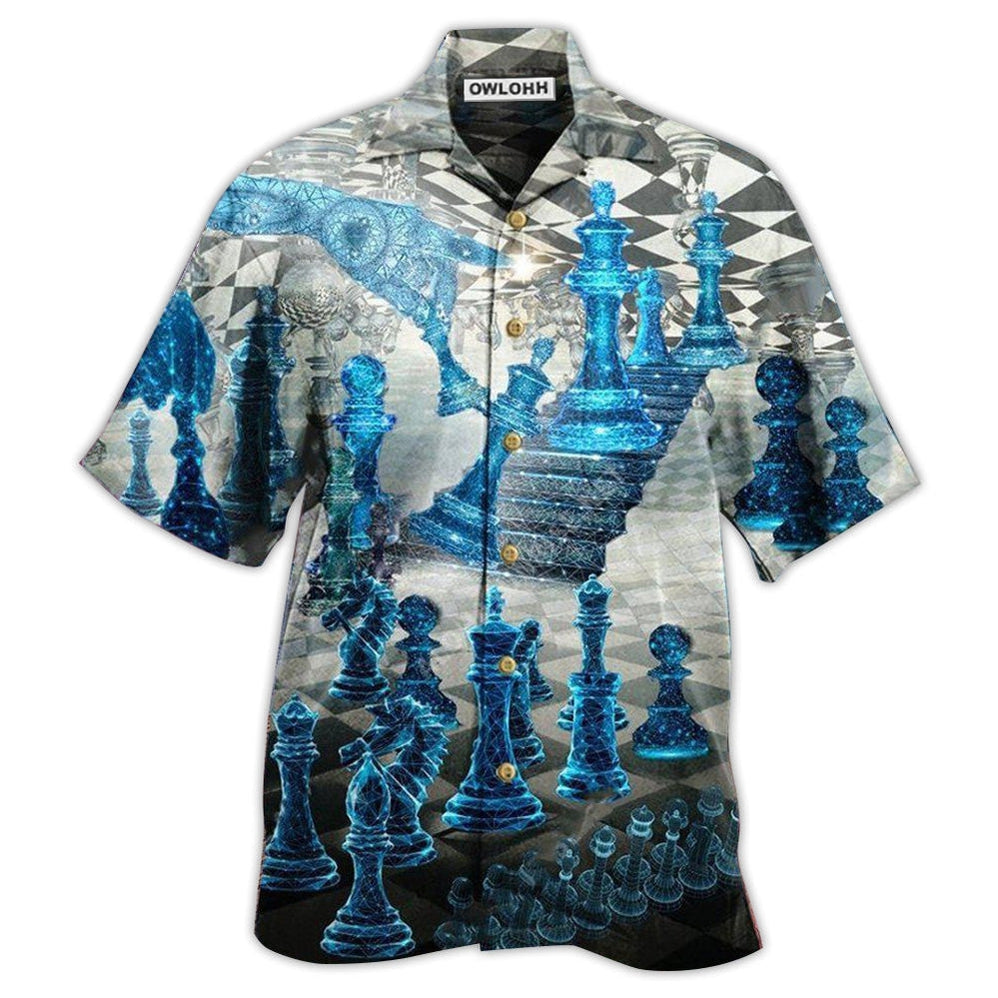 Hawaiian Shirt / Adults / S Chess Is Like A Game Blue - Hawaiian Shirt 