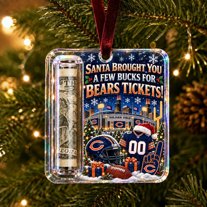 All Football Teams Football Stadium Christmas Money Holder Glass Ornament - 5to9vibe