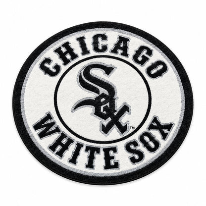 All Baseball Teams Round Logo Baseball Fan Custom Quilted Print Premium Welcome Mat Washable Black Border – Personalized Baseball Doormat
