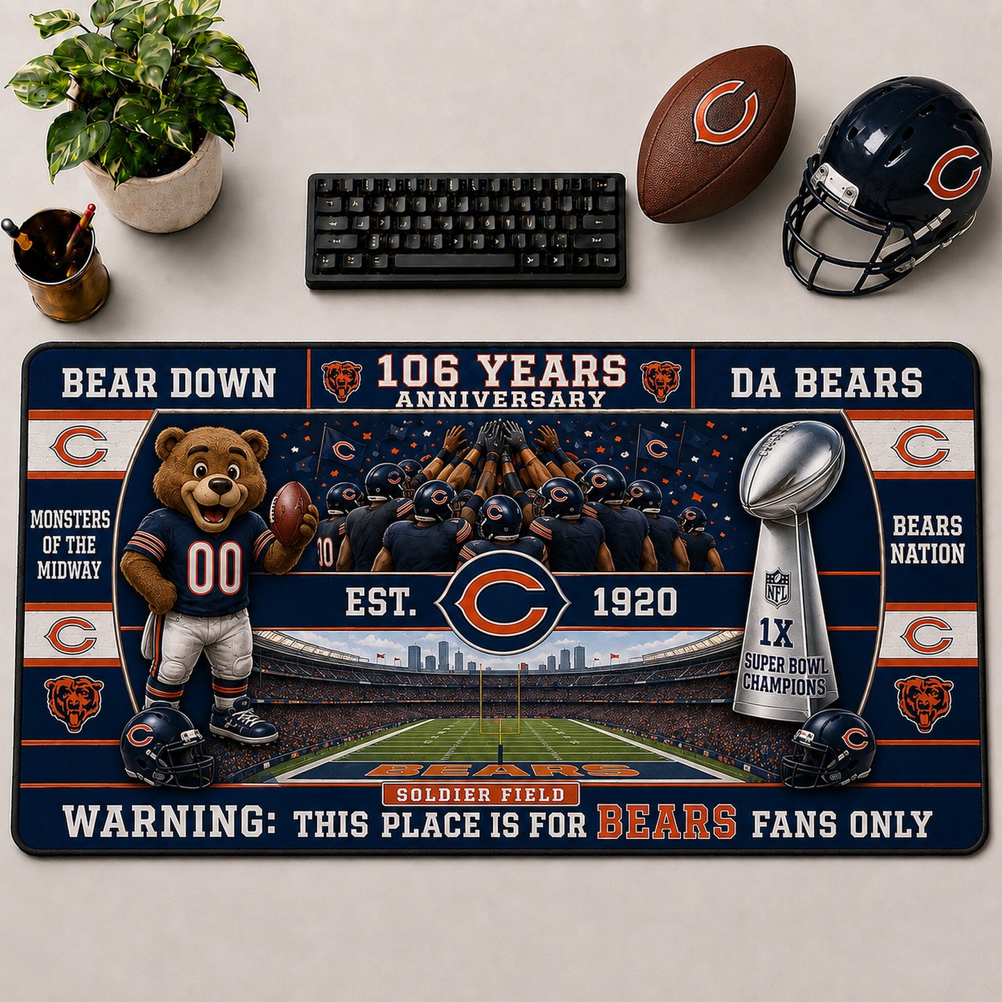 All Football Anniversary For Fans Desk Mat Mouse Pad Plus Size Trending - 5to9vibe