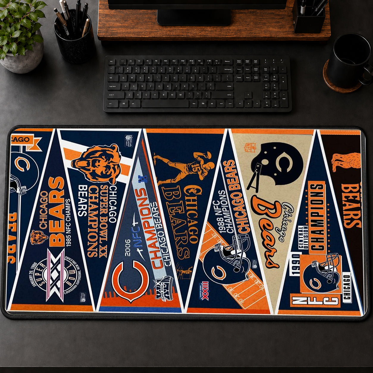 All Football Teams Vintage Anniversary For Fans Desk Mat Mouse Pad Trending - 5to9vibe