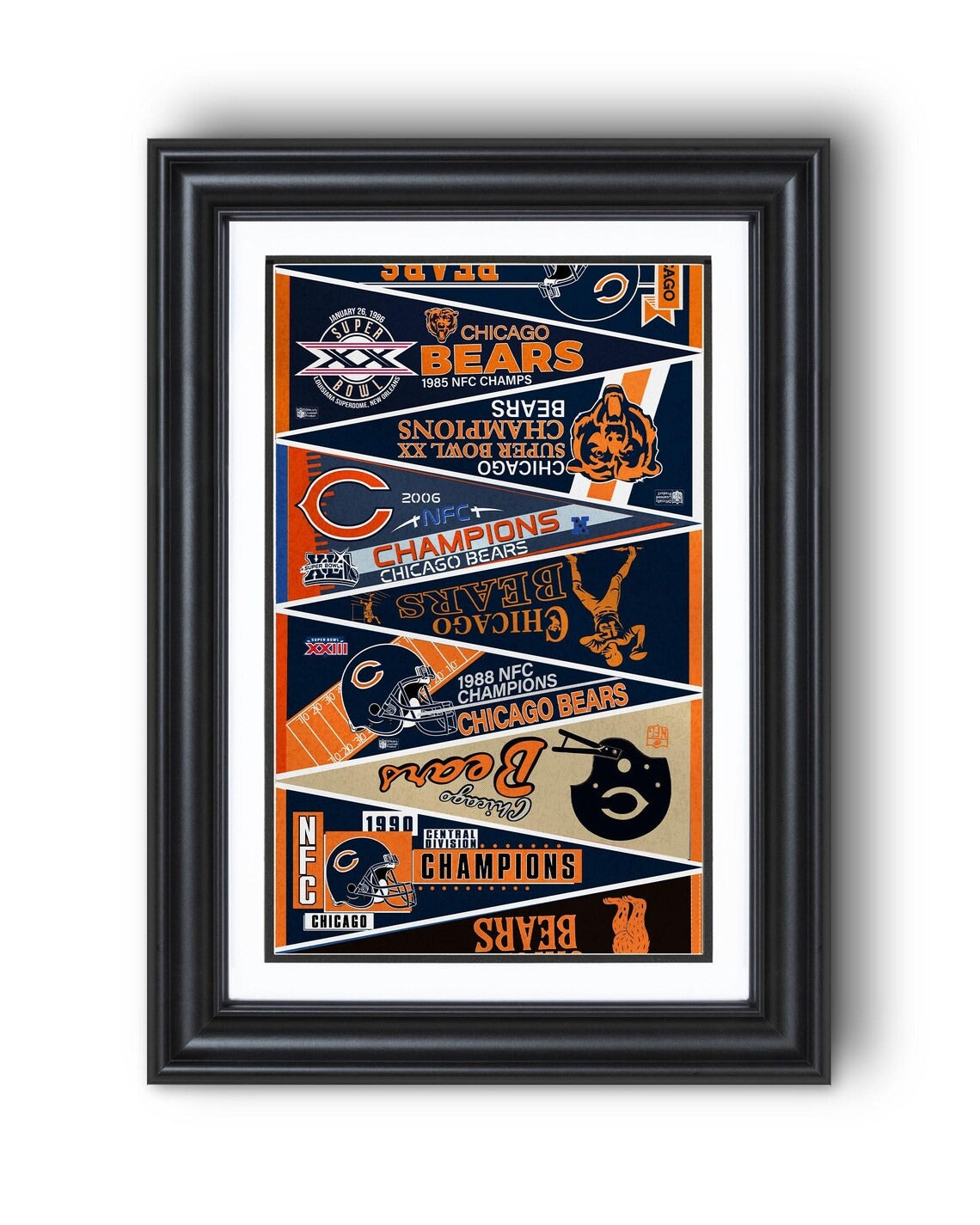 All Football Teams Vintage Anniversary For Fans No Frame Vertical Poster - 5to9vibe