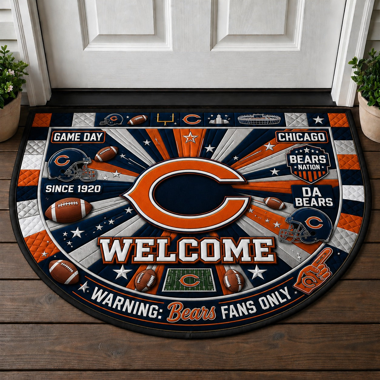Football All Teams Custom Premium Welcome Mat – Personalized Doormat