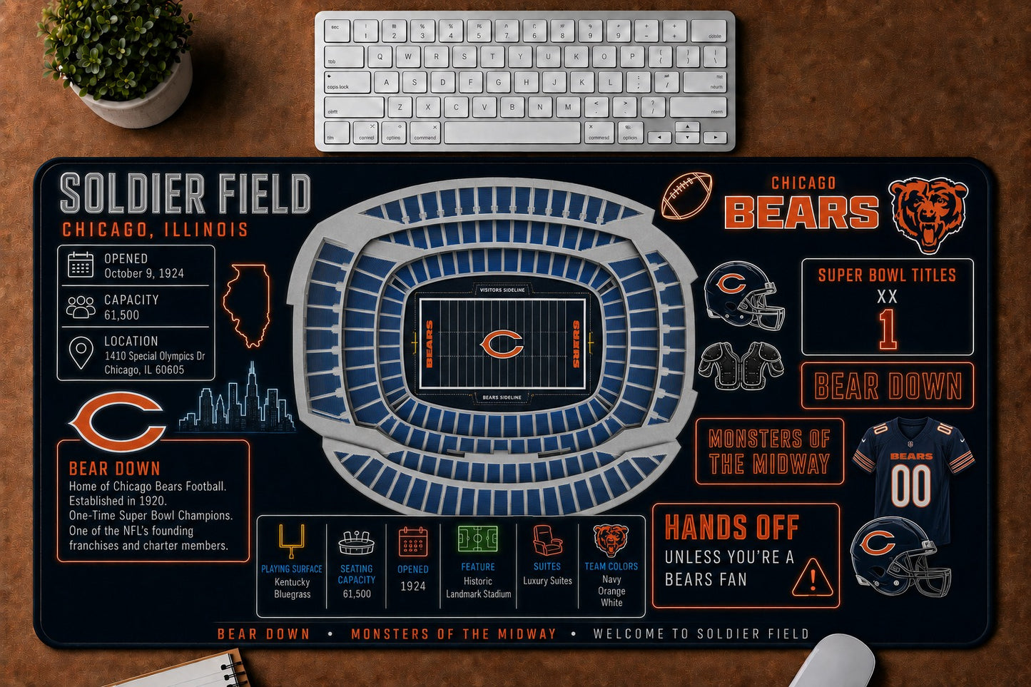 All Football Stadium Infographic Desk Mat Mouse Pad Plus Size Trending - 5to9vibe