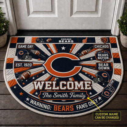 Official-Inspired Football Fan Custom Premium Welcome Mat – Personalized Doormat