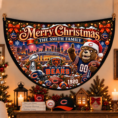 All Football Teams Personalized Christmas Night Bunting Flag - 5to9vibe