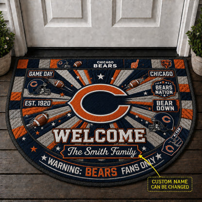 Official-Inspired Football Fan Custom Premium Welcome Mat – Personalized Doormat