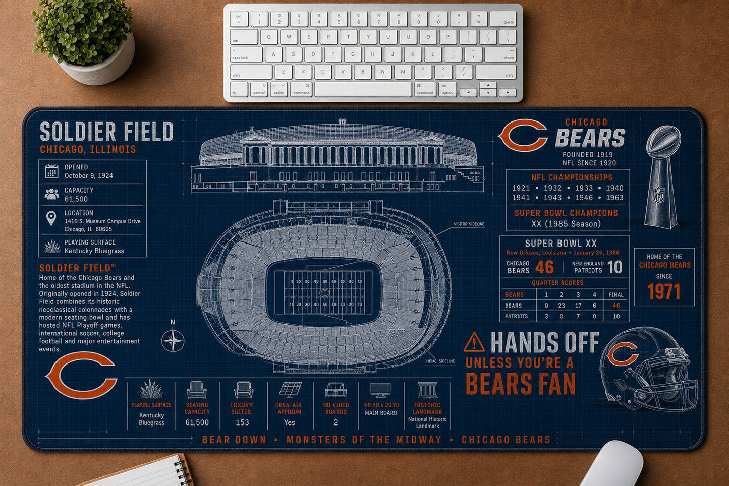 All Football Stadium BluePrint Desk Mat Mouse Pad Plus Size Trending - 5to9vibe