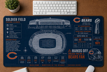 All Football Stadium BluePrint Desk Mat Mouse Pad Plus Size Trending - 5to9vibe