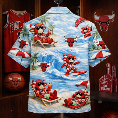 Camisa Hawaiana Unisex CB Basketball Mascot Beach Viber para Hombres y Mujeres