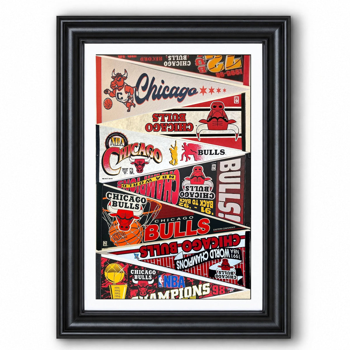All Basketball Teams Vintage Pennant Anniversary For Fans No Frame Vertical Poster - 5to9vibe