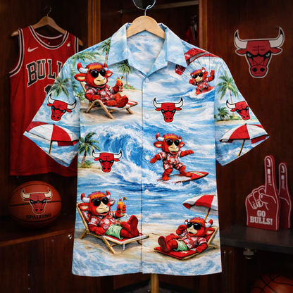 Camisa Hawaiana Unisex CB Basketball Mascot Beach Viber para Hombres y Mujeres