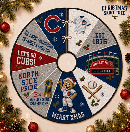 All Baseball Teams Christmas Skirt Tree for Baseball Fans - 5To9Vibe