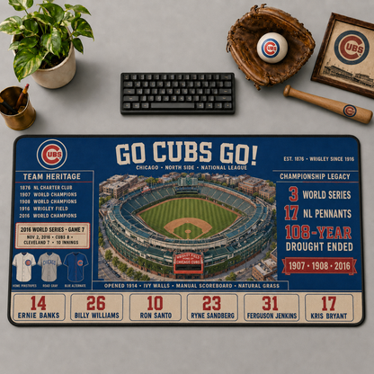 All Baseball Teams Vintage Stadium Desk Mat  Baseball Fan Desk Mat Mouse Pad Plus Size - 5to9vibe