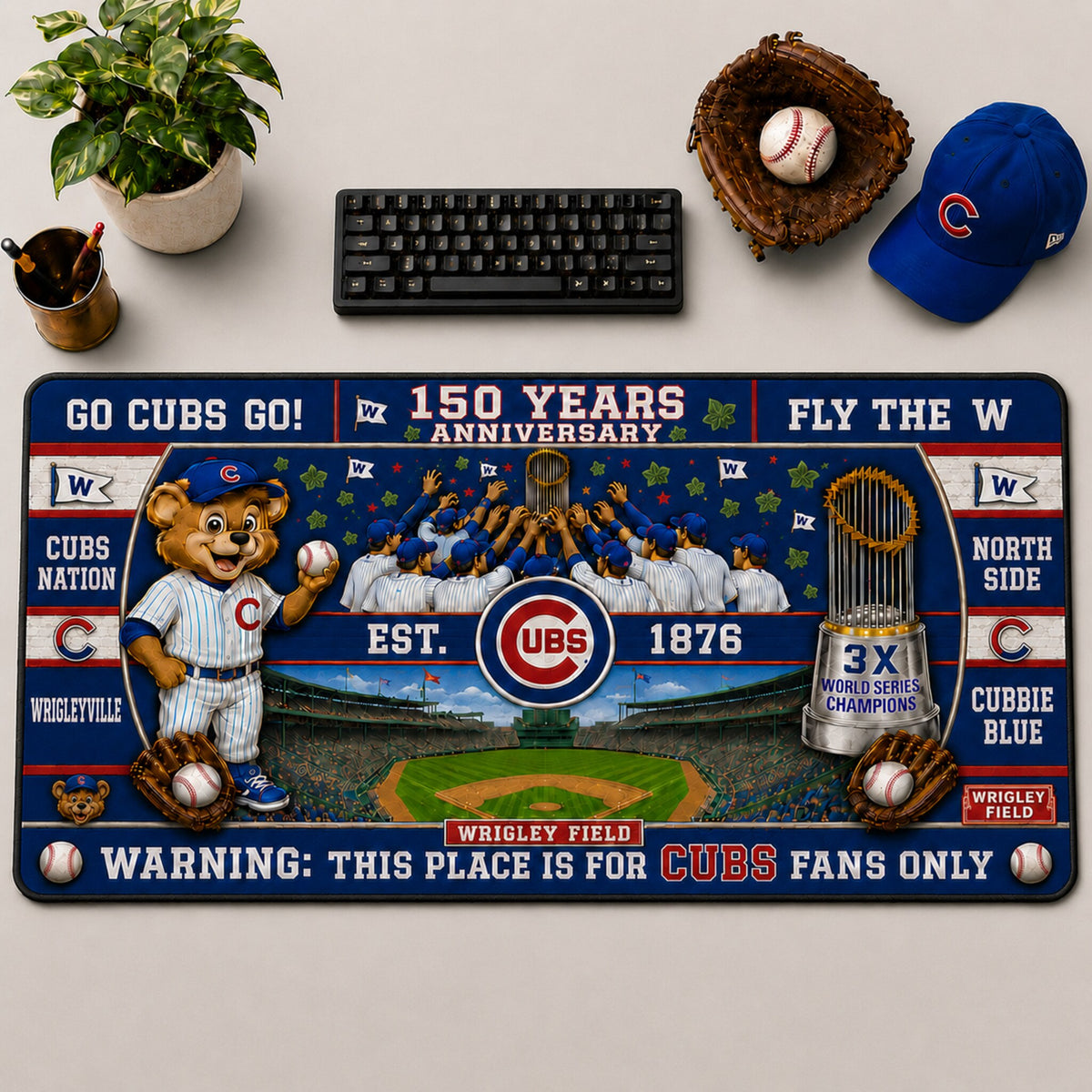 All Baseball Teams Anniversary For Fans Desk Mat  Baseball  Desk Mat Mouse Pad Plus Size - 5to9vibe
