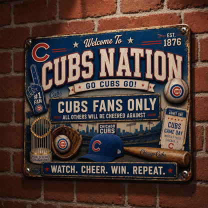 All Baseball Fans Teams Only Vintage Metal Sign - 5to9vibe