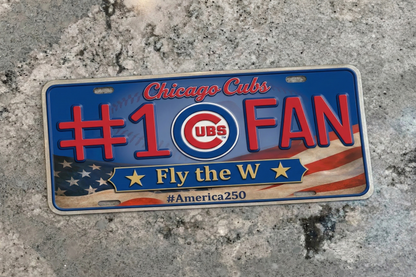 Baseball Car Plate Team Logo Fan America 250 Premium Car Plate