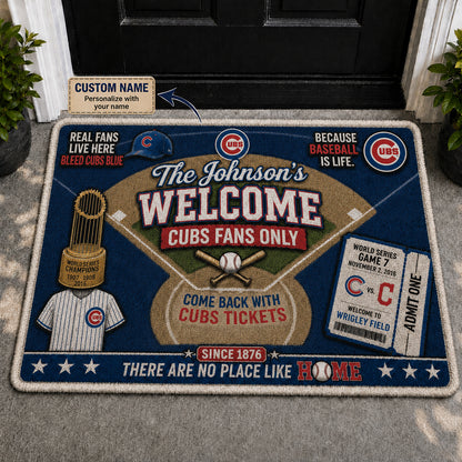 Alfombra personalizada de bienvenida premium de equipo de la MLB – Felpudo de béisbol personalizado