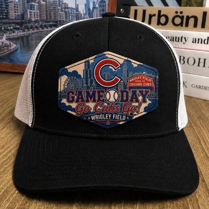 All Teams Baseball Game Day Leather Patch Premium Mesh Snap Back Cap | Trucker Cap
