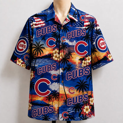 All Baseball Teams Sunset Paradise Button-Up Unisex Hawaiian Shirt For Men and Women
