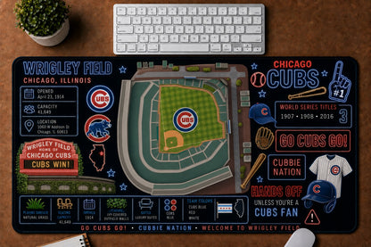 All Baseball Stadiums Infographic Desk Mat Mouse Pad Plus Size Trending - 5to9vibe