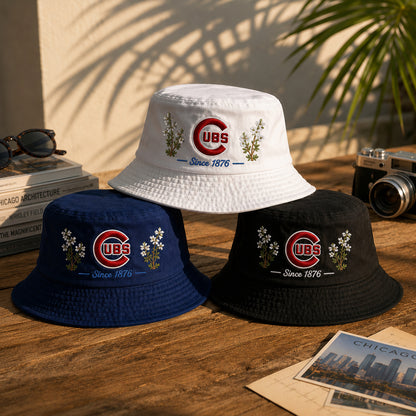 All Teams Embroidery Bucket Hat Baseball  Embroidery Bucket Hat With Logo and Flower Custom- 5to9vibe