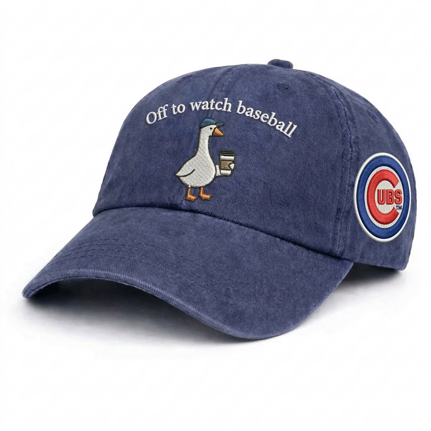 Off to watch Baseball Embroidered Logo Premium Baseball Cap