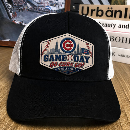 All Teams Baseball Logo Game Day Leather Patch Premium Mesh Snap Back Cap | Trucker Cap