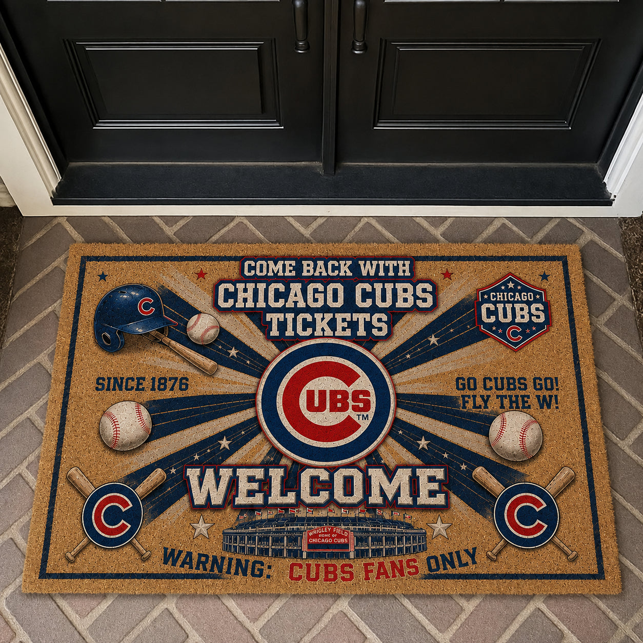 Alfombra personalizada de bienvenida premium de equipo de la MLB – Felpudo de béisbol personalizado