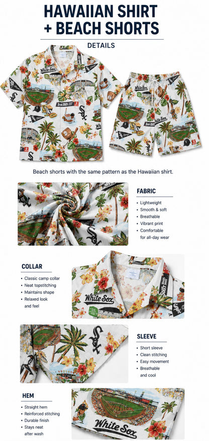CC Baseball Teams Scenic Pattern Button-Up Unisex Hawaiian Shirt For Men and Women