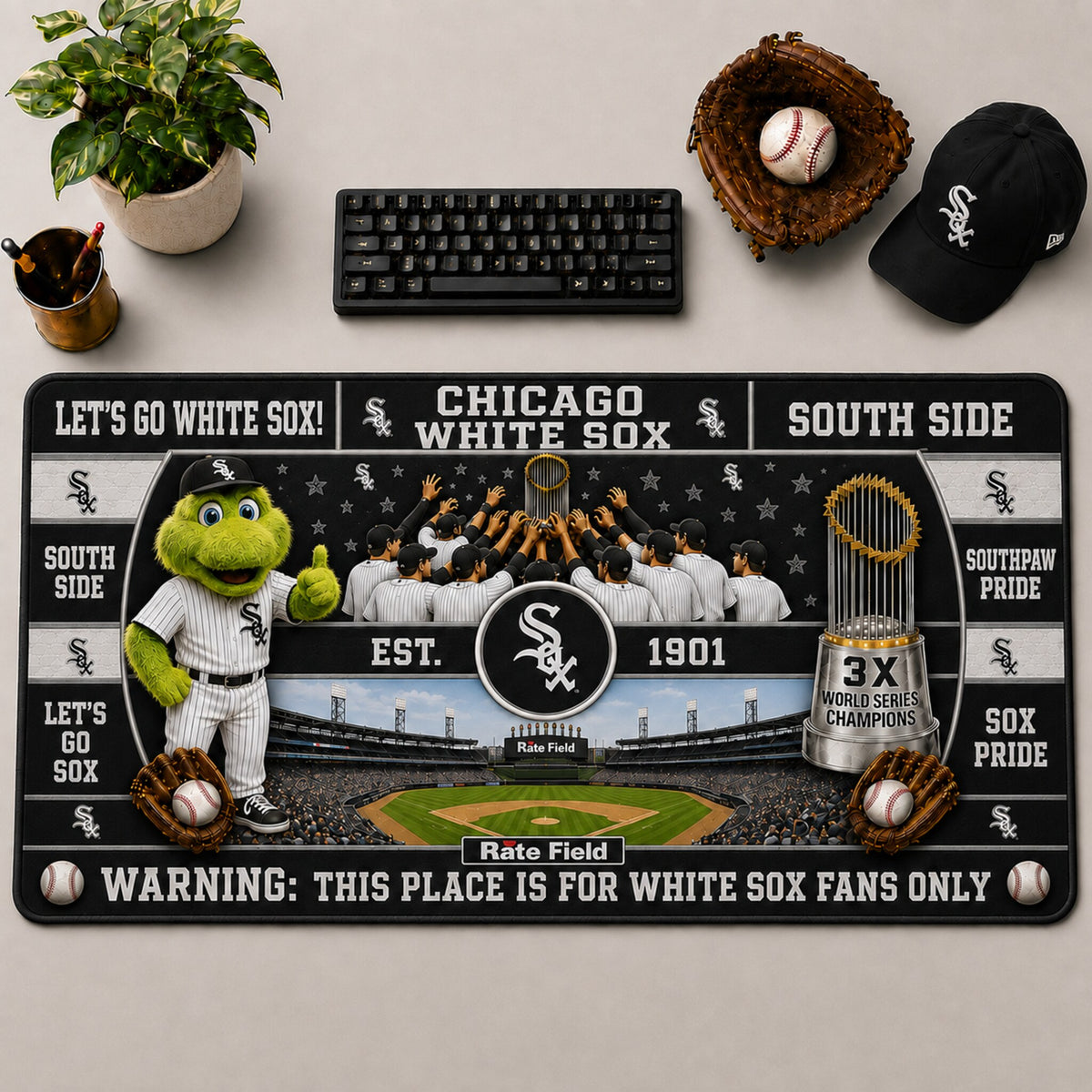 All Baseball Teams Anniversary For Fans Desk Mat  Baseball  Desk Mat Mouse Pad Plus Size - 5to9vibe