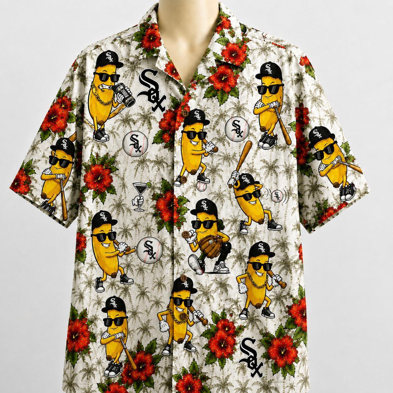 All Baseball Teams banana Hibiscus Flower Beach Vibe Aloha Premium Unisex Hawaiian Shirt For Men and Women