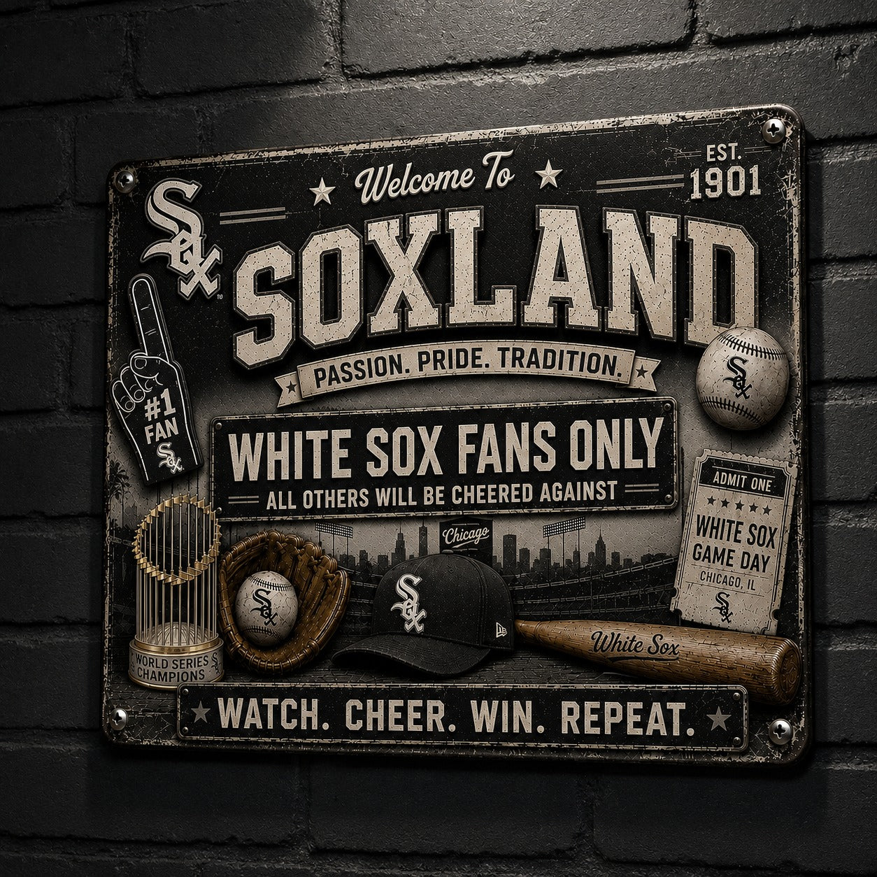 All Baseball Fans Teams Only Vintage Metal Sign - 5to9vibe