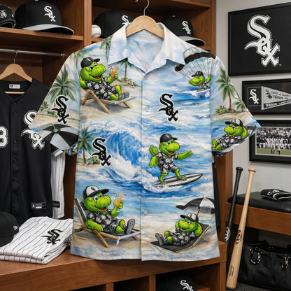 CC Baseball Mascot Beach Viber Button-Up Unisex Hawaiian Shirt For Men & Women
