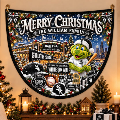 All Baseball Teams Personalized Christmas Night Bunting Flag - 5to9vibe