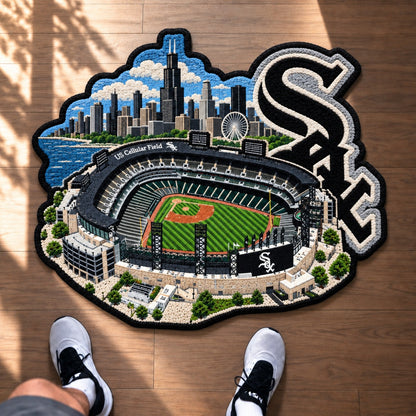 All Baseball Teams Logo Stadium Area Baseball Fan Custom Shape Rug Print Premium Welcome Mat Washable Black Border Personalized Baseball Custom Shape Rug
