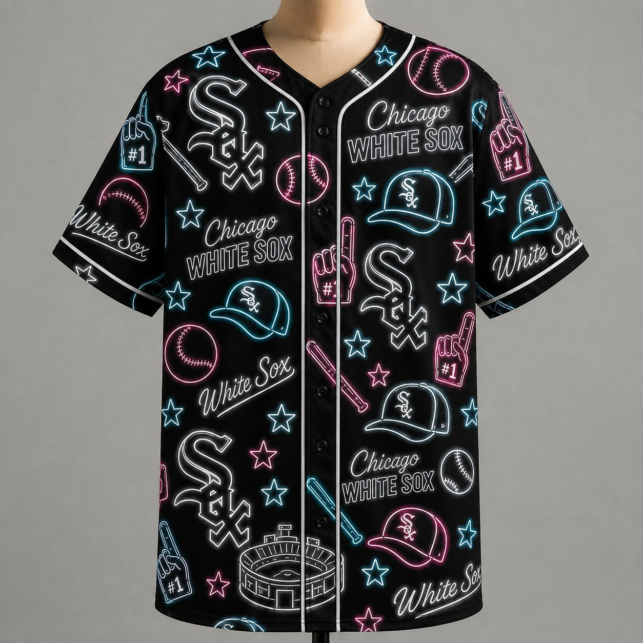 All Baseball Jersey Teams Neon Pattern Vibe Summer Party Baseball Jersey For Men and Women
